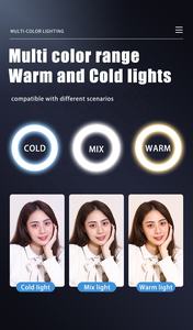 FTL-Trépied pour selfie stick V01S, avec anneau lumineux détachable de <span class=keywords><strong>6</strong></span> pouces, télécommande sans fil, monopode pour l'extérieur TikTok - Product Image 5