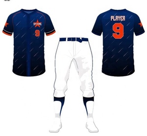 Conjuntos de uniformes de béisbol de tela de malla de poliéster personalizados de alta calidad uniformes de béisbol de impresión por sublimación al por mayor transpirables - Product Image 5