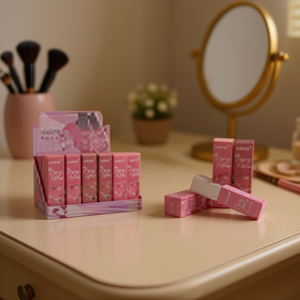 Fard à joues crème Saniye, rose mat, maquillage pour le visage, poudre pressée haute pigmentation, taille standard R1282 - Product Image 2