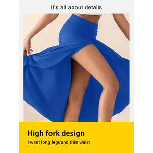 Jupe de danse latine pour femmes avec un design irrégulier, une pièce, costume de chacha, samba, jazz, rumba pour les compétitions et les spectacles - Product Image 4