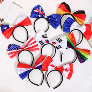 2026 Hot Selling World Football Fans Flag Hairband Cloth Material Handmade Personality Style Wholesale