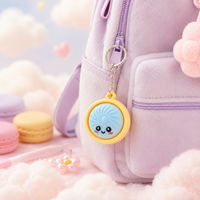 Porte-clés anti-stress en PVC souple pour filles, motif mini-boulette kawaii, jouet sensoriel à presser, breloque de sac, 14+