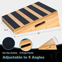 Tabla Inclinada Ajustable de Madera y Goma Antideslizante, Bloques de Cuña para Sentadillas, Decoración del Hogar, para Gimnasio, Fitness o Uso en Exteriores y Doméstico
