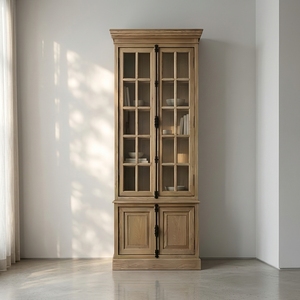 Meuble de rangement en bois massif de style traditionnel antique pour salon, vente en gros - Product Image 1