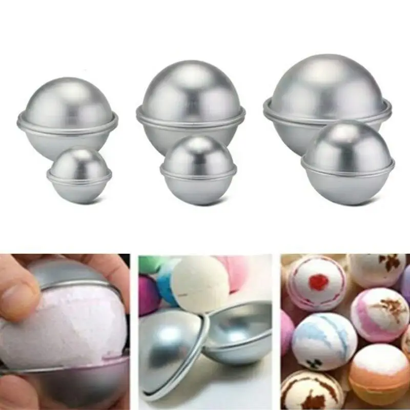 Diy Zeep Zoutbad Ontwerp Mallen Bakdecoratie Gereedschap Aluminium 3d Cakebal Mal