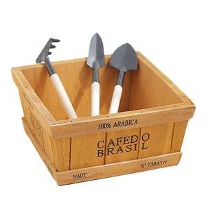 À la main Intérieur Exterieur Plante Pot <span class=keywords><strong>Cadeau</strong></span> En Bois Pot De Fleur Planteur En Bois Boîte En Bois Succulente jardinière - Product Image 5