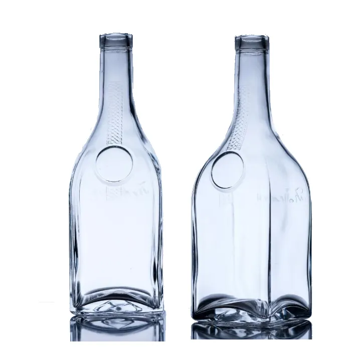 Luxus Quadrat Französisch 375ml 700ml Bandy Xo Vosp Whisky Glasflasche für Schnaps