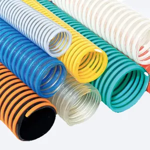Tuyau flexible de livraison et d'aspiration en spirale en PVC orange de 2 à 10 pouces