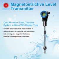 DONGRUN Top Mount Chemical Storage Tank RS485 4-20mA HART SS316L IP68 Waterproof Magnetostrictive Liquid Level Transmitter