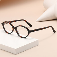 Petites lunettes ovales léopard pour femmes, lunettes rétro anti-lumière bleue, monture TR90, lunettes décoratives mignonnes pour ordinateur