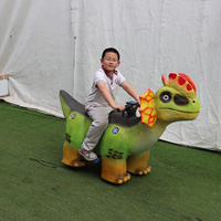 Manège Dinosaure pour Enfants, Voiture Électrique Étanche pour Parc d'Attractions