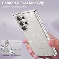 Pour Samsung Galaxy S25 Ultra Case Clear Bling Sequins S24 FE A15 A25 A35 A55 S23 S22 Plus Glitter Antichoc Bumper Couverture Arrière