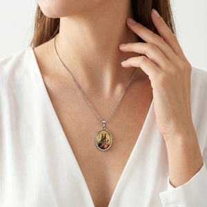Joyería Católica al por Mayor, Patrones Personalizados, Collares con Colgante de la Virgen de Guadalupe, San Miguel Arcángel, Paz - Product Image 5