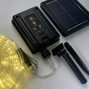 Guirnalda de Luces <span class=keywords><strong>LED</strong></span> Solares con Tubo de PVC, IP44 Impermeable, <span class=keywords><strong>Manguera</strong></span> Flexible, 8 Modos de Iluminación, Encendido/Apagado Automático, Fácil Instalación con Estaca para Tierra, para Exteriores - Product Image 2