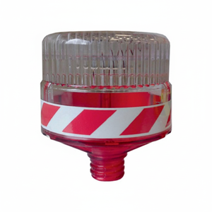 Luz de Advertencia de Tráfico de Alta Visibilidad, Luz Roja Intermitente Solar para Seguridad Vial, Fabricada con Materiales Duraderos de ABS, Aluminio y PC, Blanca - Product Image 2
