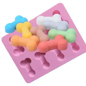 Bachelortte bên dương vật Silicone bánh khuôn tinh ranh Ice Cube khay sô cô la kẹo Khuôn nướng bánh trang trí công cụ