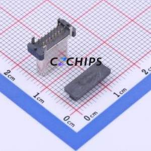 MC-118LD-H100 USB Connector Through hole Component (THT) Connector Type-C USB 3.1 Female Through Hole - Product Image 2