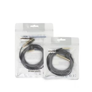 Bolsa de almacenamiento con cierre de cremallera Los accesorios para teléfonos móviles aceptan cremallera autosellante transparente Fábrica de plástico LOGO personalizado Blanco - Product Image 1