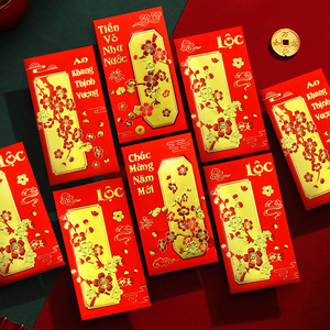 Sobres Rojos del Sudeste Asiático para Comercio Exterior, Sobres Rojos Grandes Vietnamitas Transfronterizos, Papel Rojo Brillante Creativo - Product Image 3