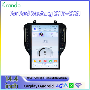 14.4 ''tesla phong cách Android đài phát thanh xe cho Ford Mustang 2015 2021 stereo đa phương tiện Navigation GPS không dây Carplay tự động 4 gam Wifi - Product Image 3