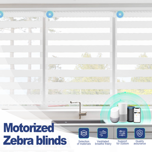 Haute qualité intelligent motorisé jour et nuit automatique zèbre stores tissus <span class=keywords><strong>bandes</strong></span> nuances rideau pour fenêtre - Product Image 3