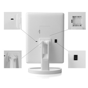 22 LED Trang Điểm Gương Thắp Sáng Làm Cho <span class=keywords><strong>up</strong></span> Vanity Gương 3 Folding Magnifying Mỹ Phẩm Màn Hình Cảm Ứng Bảng Máy Tính Để Bàn Đèn Gương - Product Image 4