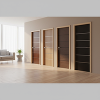 Porte en mélamine de style moderne 2026 |   Porte stratifiée à texture bois 3D |   Porte décorative haut de gamme pour hôtels et maisons