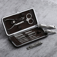 CN1356 Ensemble de manucure en acier inoxydable Kit de coupe-ongles et de toilettage avec emballage en boîte comprenant des outils essentiels de coupe-ongles