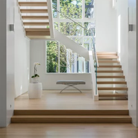 Escalier en verre pour la maison, design grillagé, escalier en spirale, escalier en forme de L