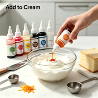Ensemble de colorants alimentaires liquides 30g, 12 couleurs vibrantes, colorant comestible pour la pâtisserie, la décoration de gâteaux, le fondant, la glaçage, l'art culinaire
