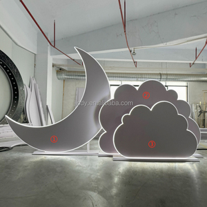 Telones <span class=keywords><strong>de</strong></span> Fondo Acrílicos con Diseño <span class=keywords><strong>de</strong></span> Luna y Nubes <span class=keywords><strong>para</strong></span> Bodas, Eventos Infantiles, Baby Shower, Decoración <span class=keywords><strong>de</strong></span> Cumpleaños - Product Image 2