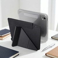 Étui pliable multi-positions en Y pour iPad avec coque arrière transparente en TPU+PC, magnétique, pour tablette iPad, OEM ODM, avec fonction marche/arrêt automatique