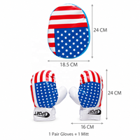 Ensemble de gants de boxe pour enfants avec deux gants jouets et fermeture à sangle de poignet, accessoire de jeu de rôle de boxe pour enfants à partir de 3 ans
