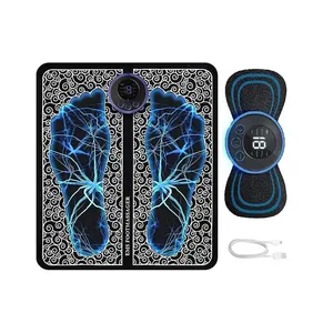 EMS inteligente mini portátil elétrico pescoço massageador pé massagem pad para alívio da dor e relaxamento acuponto pulso massagem pad