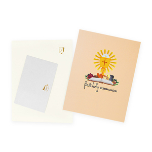 Ensemble de cartes de vœux 3D pop-up Croix de la Première <span class=keywords><strong>Communion</strong></span> pour Baby Shower - Cadeau <span class=keywords><strong>d</strong></span>'<span class=keywords><strong>invitation</strong></span> en papier artistique - Product Image 3