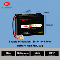 Baterai UAV Semi Solid State High Energy Density 14S 22000mAh Daya Tahan Lama Angkat Berat Untuk Drone Penyemprot Tanaman Pertanian