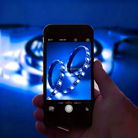 Bandes lumineuses LED RGB colorées à haute luminosité pour chambre à coucher, pièce, télévision, fête