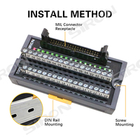 SiRON T001 DC24V 1A Adapté aux entrées bipolaires PLC/NPN/PNP, 40 broches, connexion spécifique Mil, affichage LED, bornier à vis, rail DIN
