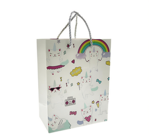 Borsa Regalo in Carta con Stampa Laser Argento Serie Gattini, Stile alla Moda - Product Image 1