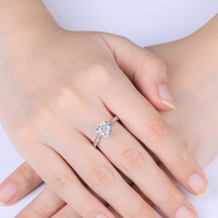 Bague de fiançailles en moissanite, design original, fabrication d'usine, avec réduction