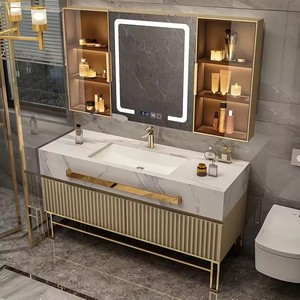 Personalizzato Design moderno <span class=keywords><strong>in</strong></span> marmo controsoffitto tavolo da <span class=keywords><strong>bagno</strong></span> <span class=keywords><strong>con</strong></span> specchio e lavandino per la casa Hotel Villa bagni - Product Image 5