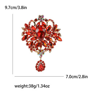 Broches de Cristal de Moda en Oferta, Broches de Lujo con Pedrería para Bodas, Accesorios de Ropa para Mujer, Broches de Joyería de Alta Gama - Product Image 4