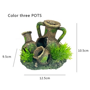 <span class=keywords><strong>Aquarium</strong></span> <span class=keywords><strong>Aquarium</strong></span> Landschapsarchitectuur Oude Potten Vintage Vazen Kleipotten Vis Garnalen Ontsnappen Grot Hars Creatieve Decoratie - Product Image 3