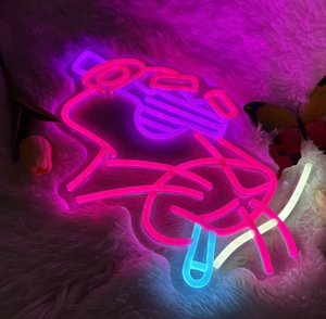 Letrero de neón, <span class=keywords><strong>Pantera</strong></span> <span class=keywords><strong>Rosa</strong></span>, LED, decoración de pared para juegos, alimentado por USB, hombre, cueva, dormitorio, Gamer, habitación, cumpleaños, fiesta de Navidad, regalo, adolescentes, Anime - Product Image 2