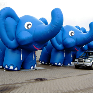 Modello Gonfiabile Pubblicitario Elefante Blu in Tessuto Oxford, Logo Personalizzabile per Eventi di Apertura Negozio, Decorazioni e Forniture per Attrazioni - Product Image 1