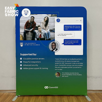 Support de bannière léger en alliage d'aluminium pour affichage, cadre de toile de fond type taie d'oreiller, support publicitaire en tissu personnalisable avec logo