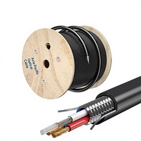 Kabel Serat Optik Komposit Optik-Elektrik GYTS 8-Core Berlapis Baja Luar Ruangan LSZH 1.5/2 Sq mm