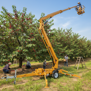 T-159 RST 24M Towable Cherry picker พ่วงหลังรถพ่วงเชอร์รี่ picker บูมแมงมุมยกแพลตฟอร์มการทำงาน - Product Image 5
