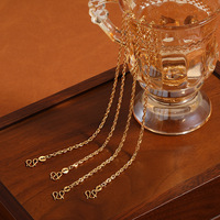 Collier en acier inoxydable 316L de 2,5 mm de largeur, résistant à la transpiration, plaqué or 18 carats PVD, chaîne torsadée de 45 cm avec boucle M
