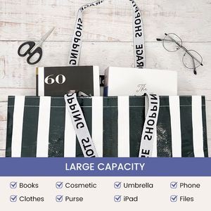 Heavy Duty Canvas Tote <b>Bag</b> Large Capacity <b>Reusable</b> <b>Shopping</b> <b>Bag</b> Durable Casual Beach Handbag for Daily Travel Storage - Product Image 4
